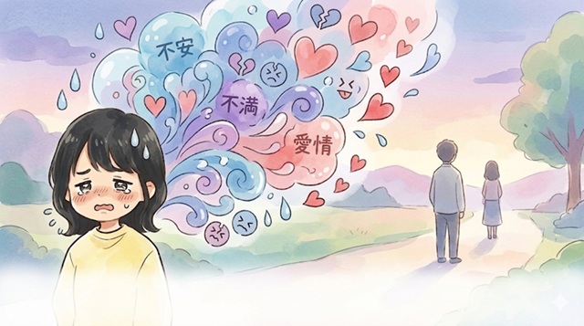 別れの瞬間に感情が爆発している画像