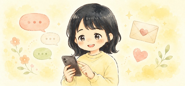 振った側が元恋人に自然に連絡する方法と例文を紹介した復縁向けイラスト。