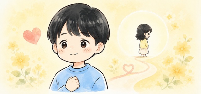 自分から別れようと言ったのに泣いた女性との復縁の可能性を解説した復縁向けイラスト。
