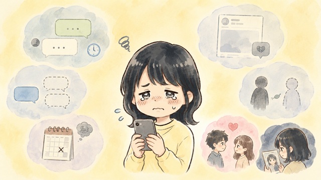 元カノに嫌われたサイン7選をまとめた復縁向けイラスト