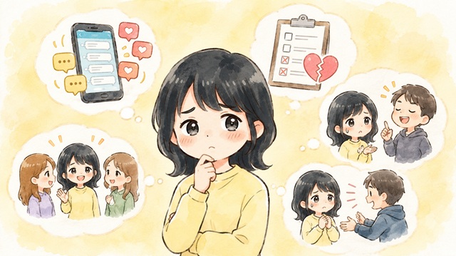 元カノに嫌われる原因5つと女性心理を解説した復縁向けイラスト。