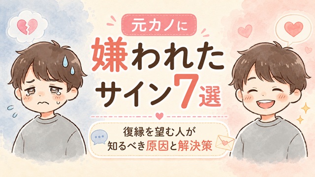 元カノに嫌われたサイン7選｜復縁を望む人が知るべき原因と解決策のアイキャッチ画像