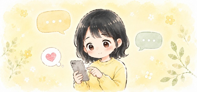 チャットで復縁相談をする流れを紹介したイラスト。
