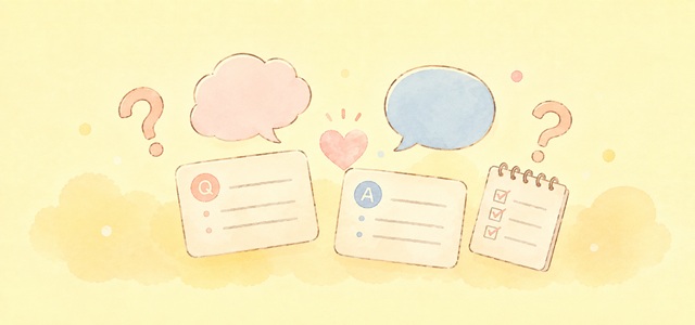 別れたけど付き合ってるみたいな関係の疑問を整理するQ&Aイラスト。