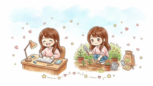 復縁に向けて自分を整える時間の大切さを表したイラスト。