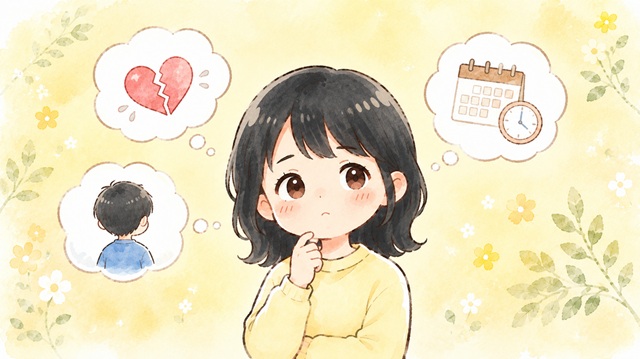 いい女は復縁しないと言われる理由と本音を解説した恋愛向けイラスト。