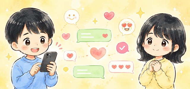 元カノの脈ありサイン10選をLINEや態度から確認する復縁向けイラスト。