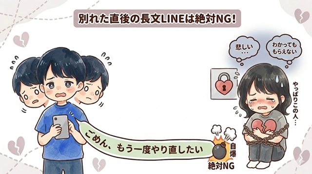 しつこくLINをする男性、困る女性の画像