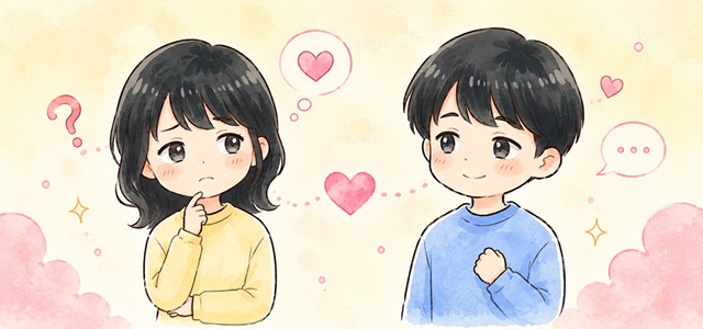 別れても友達でいたい女性が脈なしのときに見せるサインを解説するイラスト。