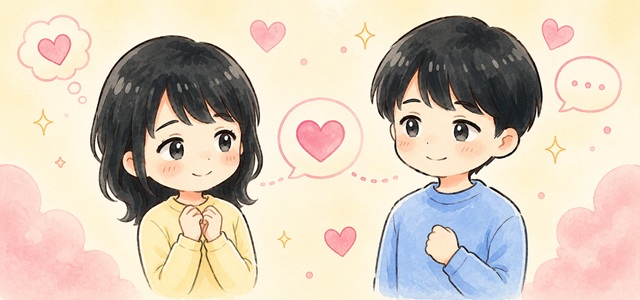 元カノの友達でいたい発言と復縁サインを考える男女のイラスト。