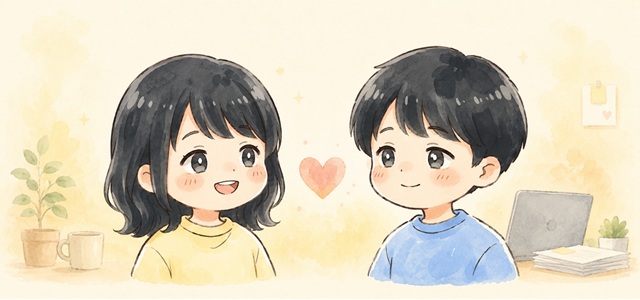 仕事が忙しくて余裕がない相手との別れと復縁を表したイラスト